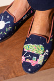 Needlepoint Loafer in Christmas Golf