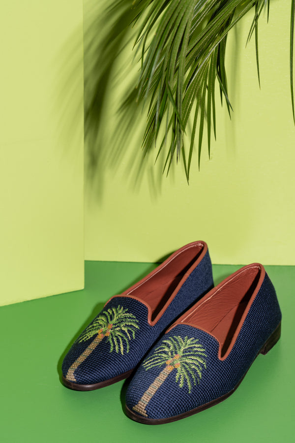 Palm Tree Needlepoint Loafer