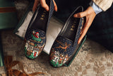 Santa & Reindeer Needlepoint Loafer