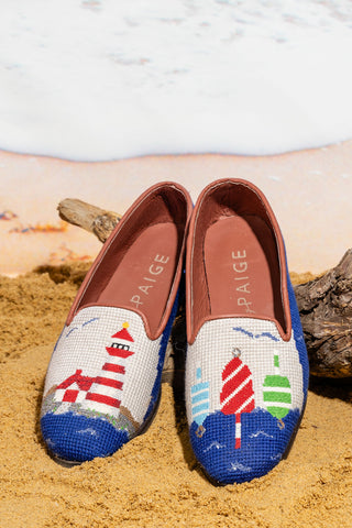Needlepoint Loafer in Lighthouse & Buoy Alternate View