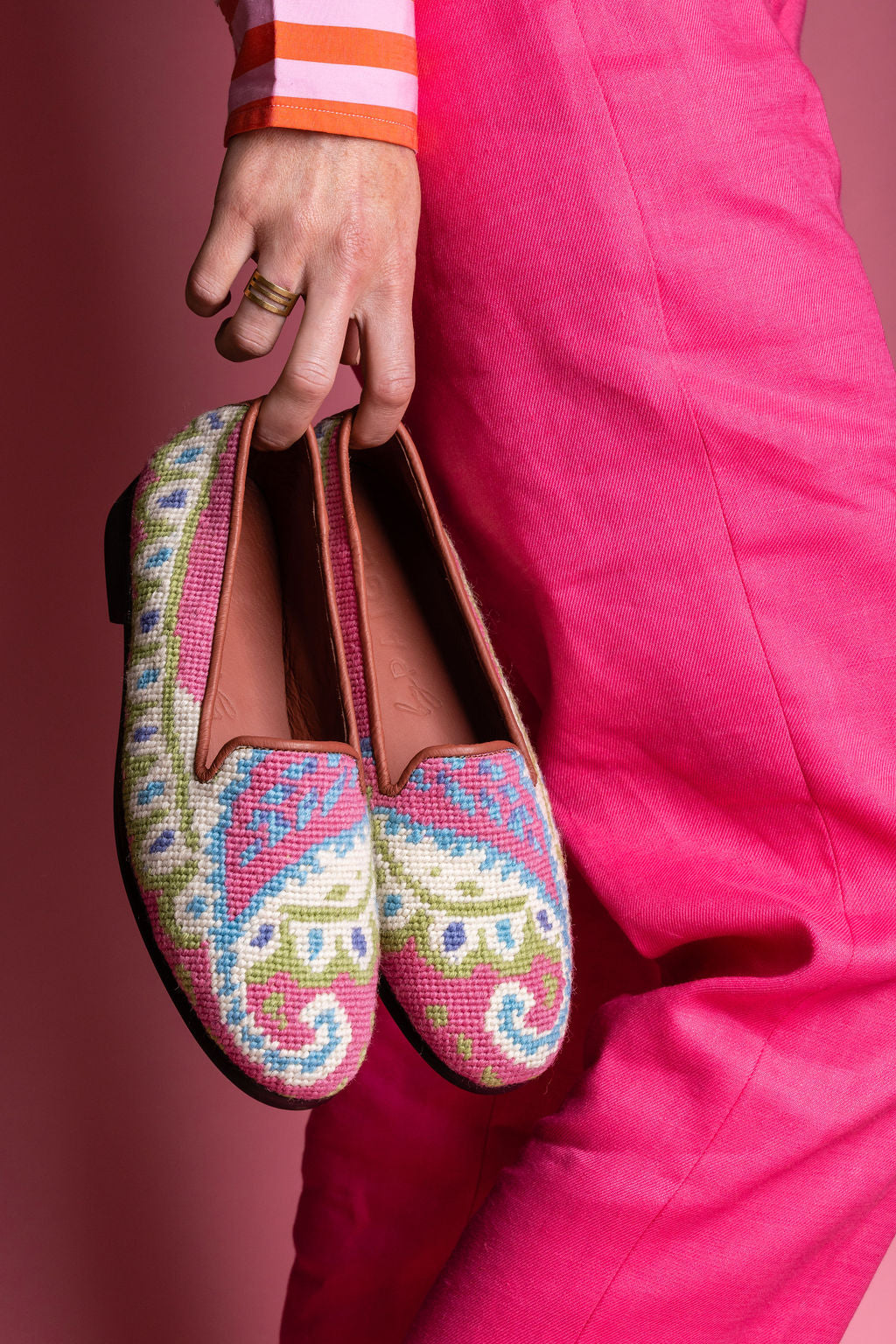 Preppy Paisley Needlepoint Loafer