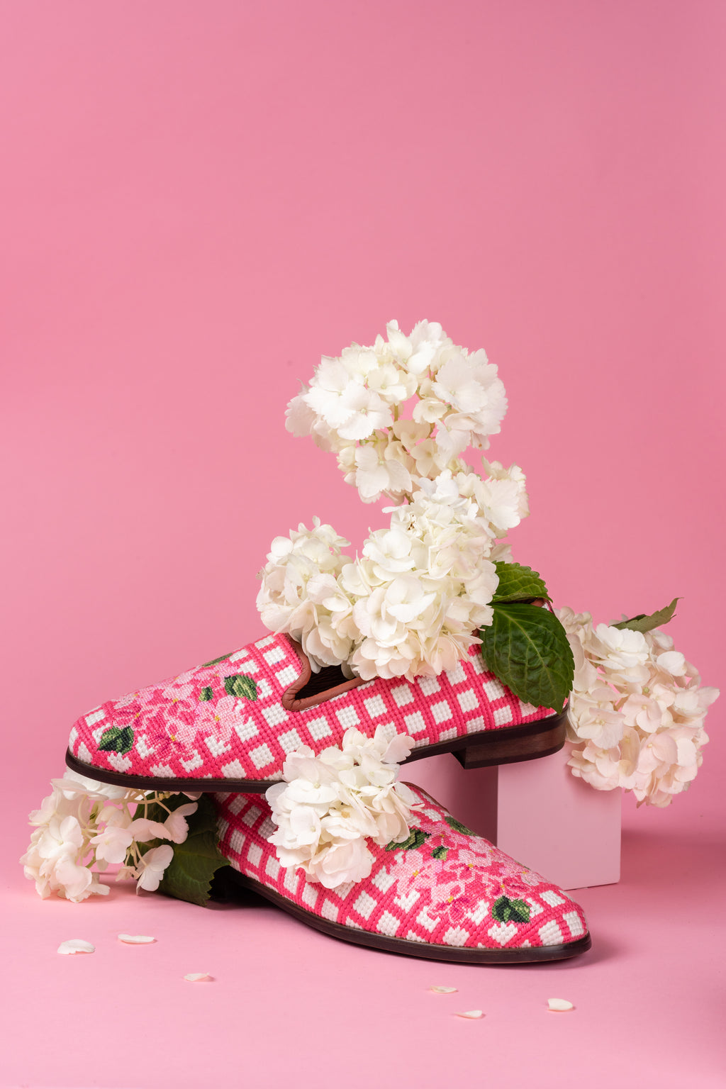 Hydrangea Needlepoint Loafer