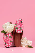 Hydrangea Needlepoint Mule