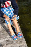 Preppy Flag Needlepoint Loafer