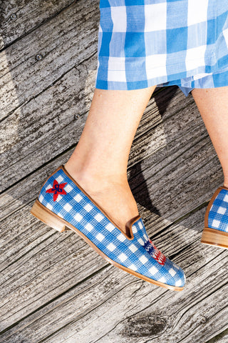 Preppy Flag Needlepoint Loafer Alternate View