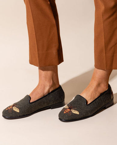 Bee Needlepoint Loafer Alternate View