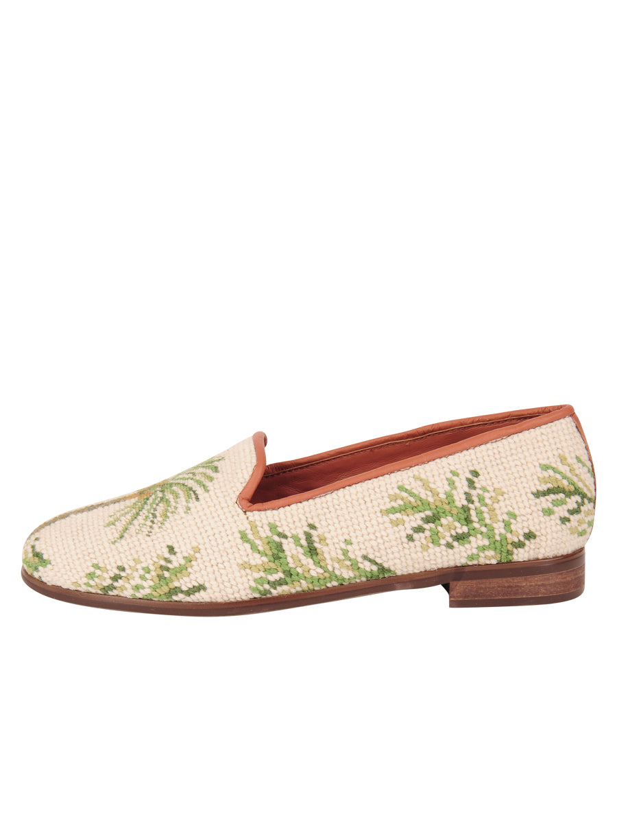 Palm Needlepoint loafer
