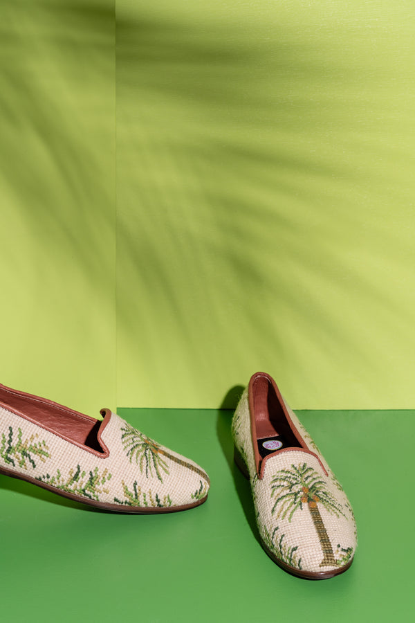 Palm Needlepoint loafer