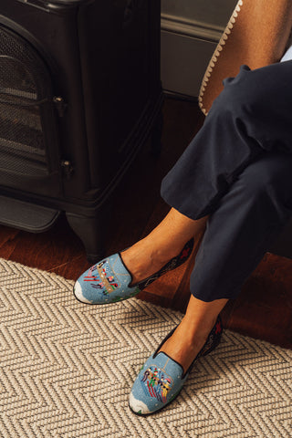 Gone Skiing Needlepoint Loafer Alternate View