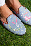 Golf Needlepoint Mule