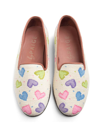 Needlepoint Loafer in Hearts