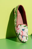Hummingbird and Flower Needlepoint Loafer