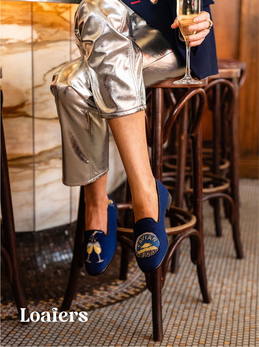 by Paige needlepoint loafer